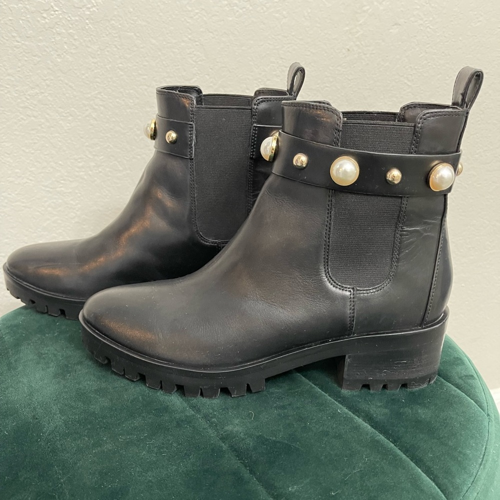 Karl Lagerfeld Paris Pola Chelsea Studded Boot in Black